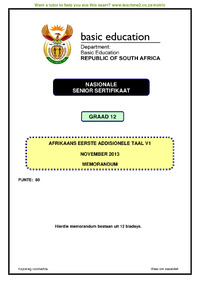Afrikaans FAL P1 Nov 2013 Memo.pdf